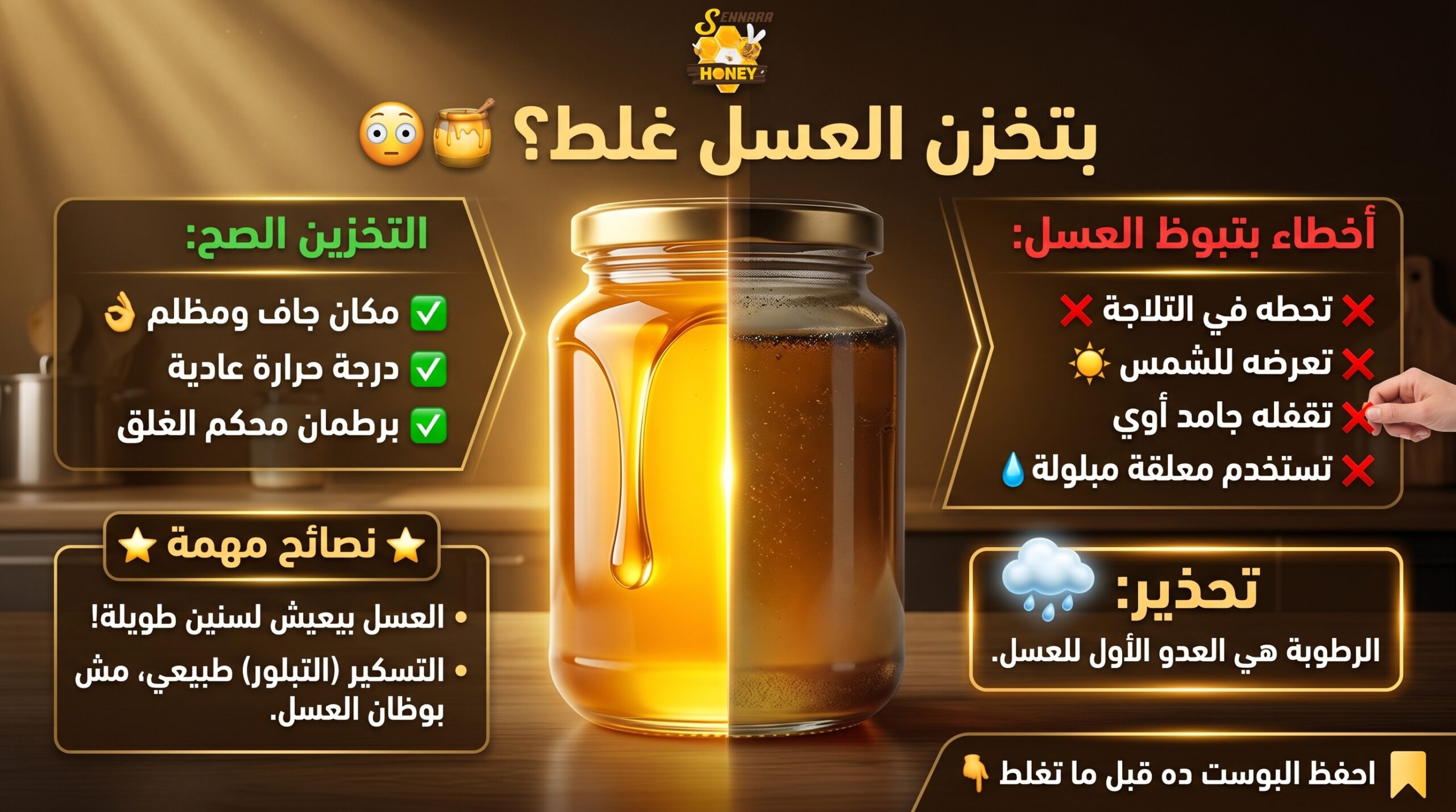 كيفية تخزين العسل بشكل صحيح لسنوات - دليل سنارة