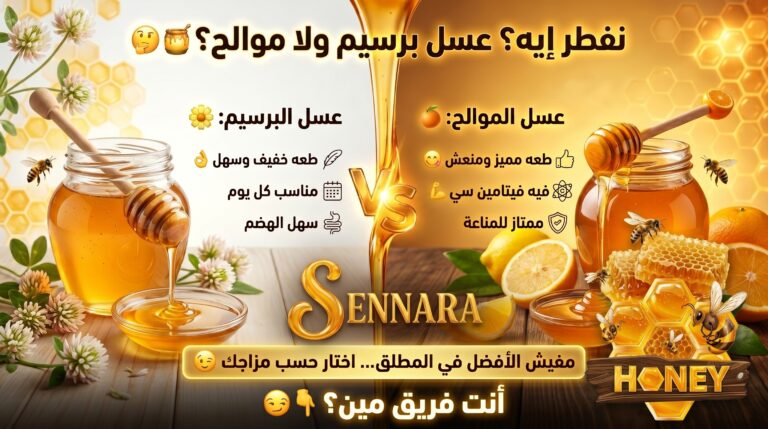 عسل البرسيم vs عسل الموالح - مقارنة شاملة من سنارة